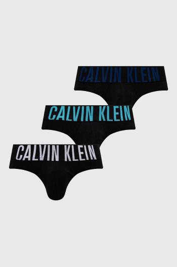 Slipy Calvin Klein Underwear 3-pak pánske, čierna farba, 000NB3607A