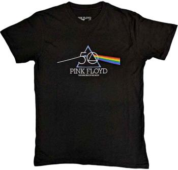 Pink Floyd Tričko 50th Prism Logo Unisex Black XL