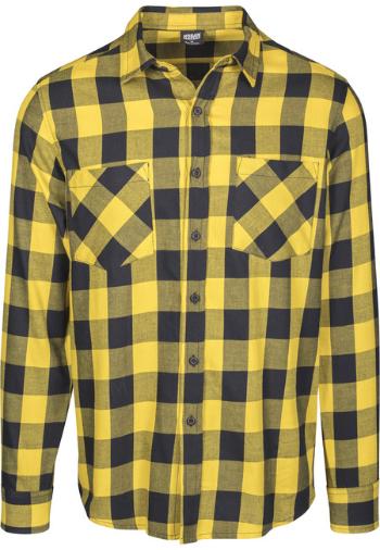 Urban Classics Checked Flanell Shirt blk/honey - M
