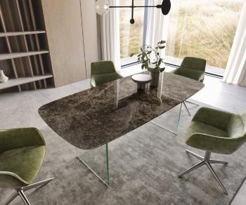 Jedálenský stôl Edge oválny 200x100 keramický Laminam® Emperador Extra