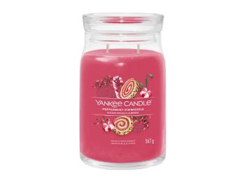 Yankee Candle Aromatická sviečka Signature sklo veľké Peppermint Pinwheels 567 g