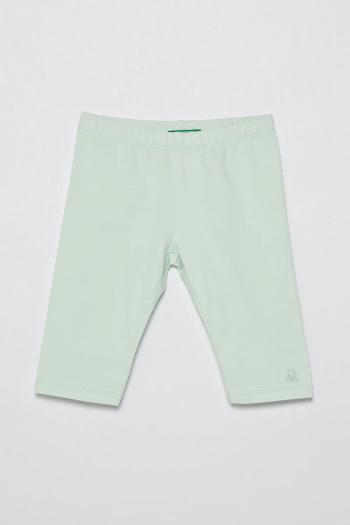 Detské legíny United Colors of Benetton zelená farba, jednofarebné, 3MT1GF01M