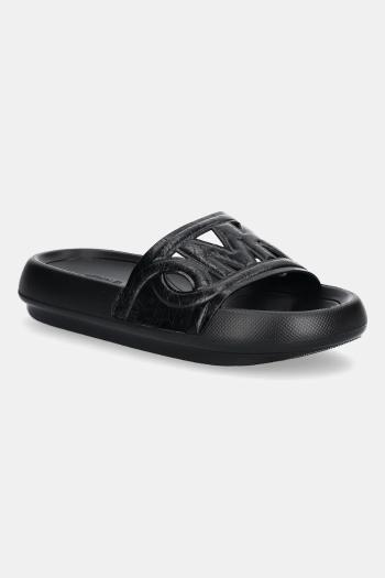Kožené šľapky MICHAEL Michael Kors Splash čierna farba, 40R5SPFA1L.001