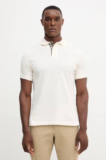 Bavlnené polo tričko Barbour Tartan Pique Polo zelená farba, s nášivkou, MML0012