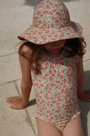 Jednodielne detské plavky Konges Sløjd COLLETTE SWIMSUIT GRS ružová farba, KS102491