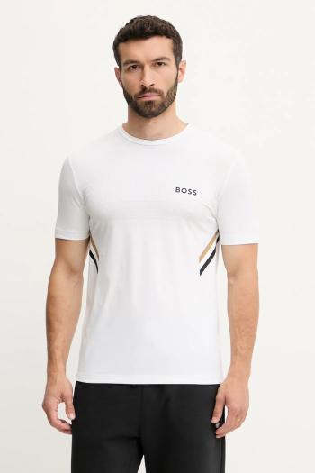 Tričko BOSS Green pánske, biela farba, s potlačou, 50543329
