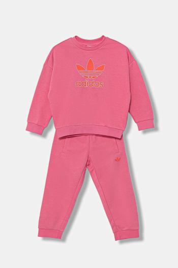 Detská tepláková súprava adidas Originals ružová farba, JY1152