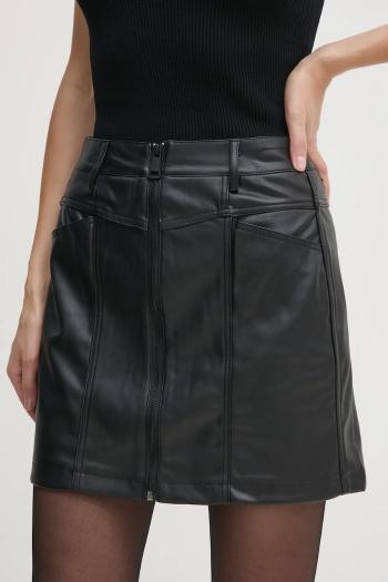 Sukňa Dkny čierna farba, mini, áčkový strih, DJ4K9500