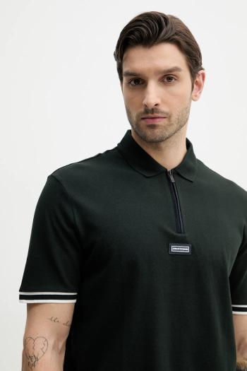 Polo tričko Armani Exchange pánske, zelená farba, s nášivkou, XM000221 AF10366