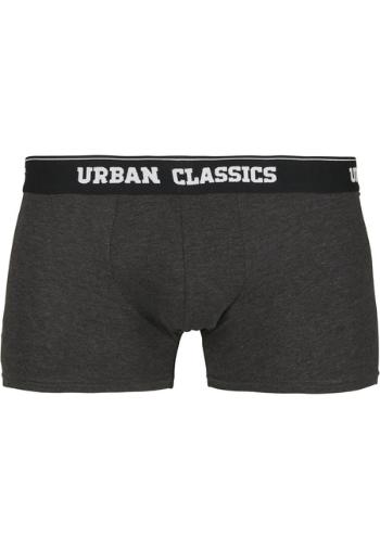 Urban Classics Men Boxer Shorts Double Pack black/charcoal - XXL