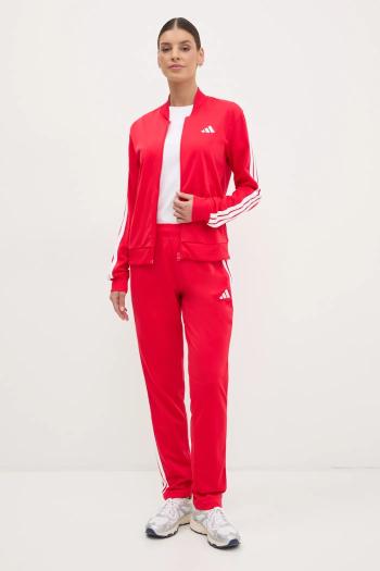 Tepláková súprava adidas 3-Stripes dámska, červená farba, JD2684