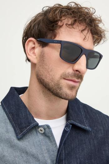 Slnečné okuliare Armani Exchange pánske, tmavomodrá farba, 0AX4149SU