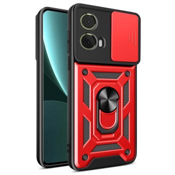 RING CAMERA Kryt s držiakom pre Motorola Moto G85 5G červený