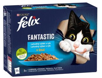 FELIX Fantastic cat Multipack výber z rýb v želé kapsičky pre mačky 12x85g