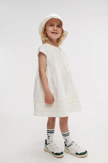 Dievčenské bavlnené šaty Liewood Gudrun Dress béžová farba, mini, áčkový strih, LW18712