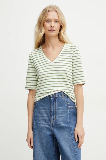 Ľanové tričko Weekend Max Mara dámske, béžová farba, 2515941012600