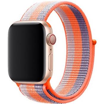 Eternico Airy na Apple Watch 42 mm/44 mm/45 mm  Sky Blue with Orange stripe (AET-AWAY-SkBlO-42)