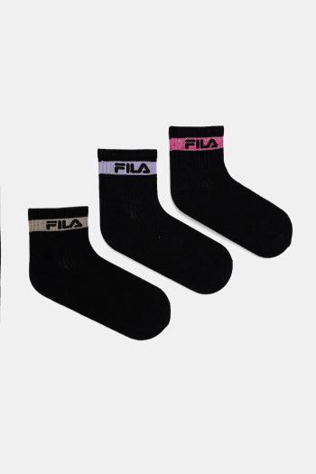 Ponožky Fila 3-pak čierna farba, F6798