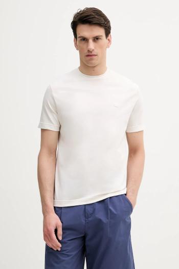 Bavlnené tričko United Colors of Benetton pánske, béžová farba, jednofarebné, 3M4WU1088