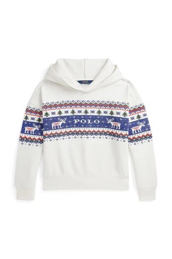 Detská mikina Polo Ralph Lauren biela farba, s potlačou, 313952121001