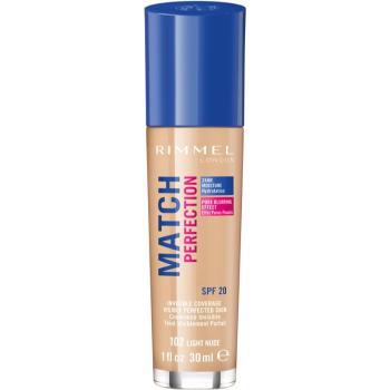 Rimmel Match Perfection tekutý make-up SPF 20 odtieň 102 Light Nude 30 ml