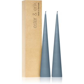 ester & erik cone candles dusty blue (no. 83) dekoratívna sviečka 2x25 cm