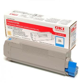 OKI 43381907 azúrový (cyan) originálny toner