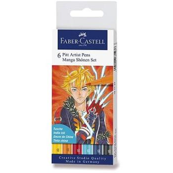 Popisovače Faber-Castell Pitt Artist Pen Manga Shonen, 6 farieb (4005401671572)