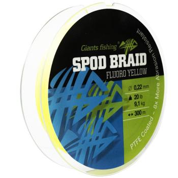 Giants fishing splétaná šňůra spod braid fluoro yellow 300 m - 0,28 mm 13,6 kg