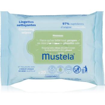 Mustela Bébé Cleansing Wipes vlhčené čisticí ubrousky pro děti 20 ks