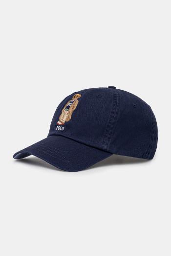 Bavlnená šiltovka Polo Ralph Lauren tmavomodrá farba, s nášivkou, 211A87349