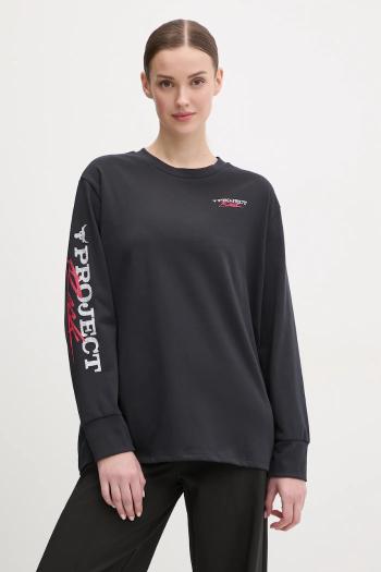 Tréningové tričko s dlhým rukávom Under Armour Project Rock dámske, čierna farba, 1389700
