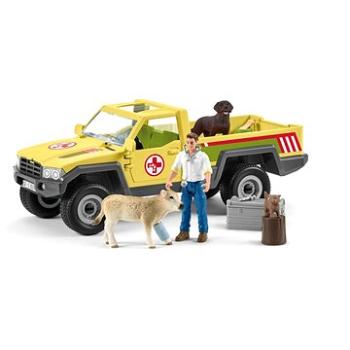 Schleich Záchranné terénné auto s veterinárom 42503 (4059433572741)