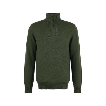 Barbour  Essential Wool Halp Zip Jumper - Mid Olive  Svetre Zelená