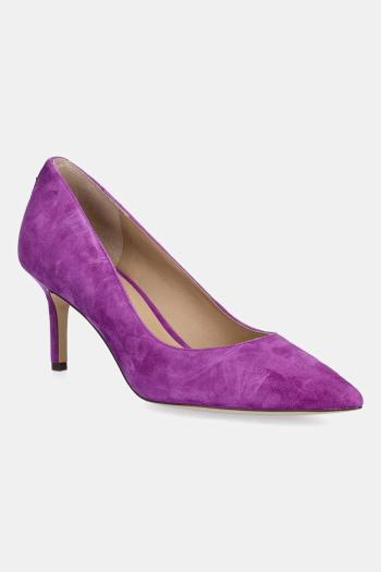 Semišové lodičky Lauren Ralph Lauren Lanette fialová farba, 802962173004