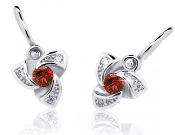 Cutie Jewellery Detské náušnice z bieleho zlata C2203-10-X-2 červená
