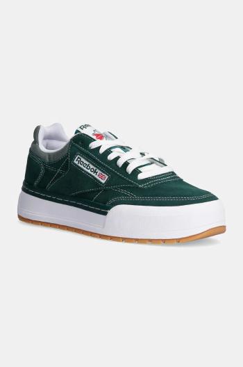 Semišové tenisky Reebok Classic Club C Megacourt zelená farba, 100201245