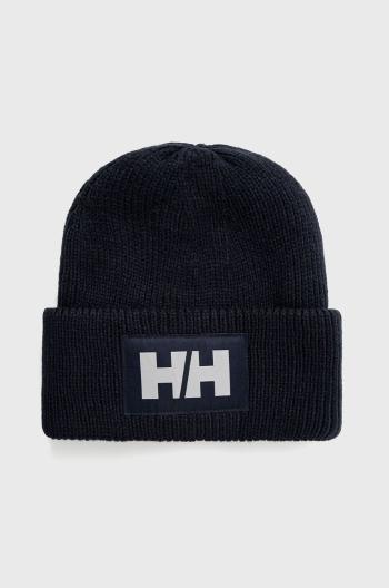 Čiapka Helly Hansen HH BOX BEANIE tmavomodrá farba, z hrubej pleteniny, 53648