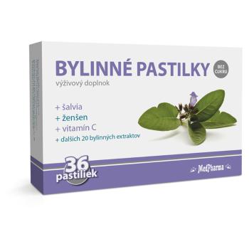 MEDPHARMA Bylinné pastilky bez cukru šalvia 36 ks