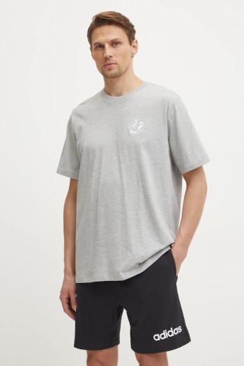 Bavlnené tričko adidas Originals MBN TEE pánske, šedá farba, s potlačou, JN7029