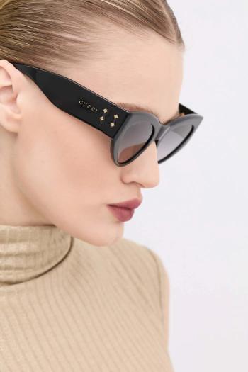 Slnečné okuliare Gucci dámske, čierna farba, GG1704S