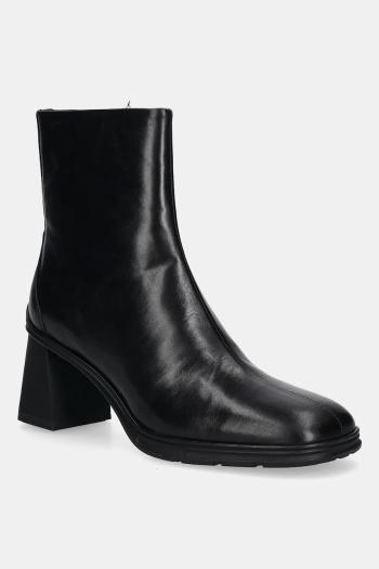 Kožené členkové topánky Vagabond Shoemakers JANINE čierna farba, na podpätku, 6038-001-20