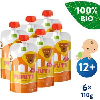 SALVEST Muuti BIO Banán, broskyňa a mango s ryžovým proteínom 6× 110 g (4740073076033)