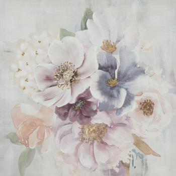 ArtFir Obraz FLOWERS 578 | sivá/fialová 60 x 60 cm