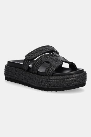 Šľapky Steve Madden Bigmissile dámske, čierna farba, na platforme, SM11003773
