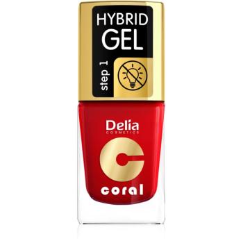 Delia Cosmetics Coral Nail Enamel Hybrid Gel gélový lak na nechty odtieň 01 11 ml