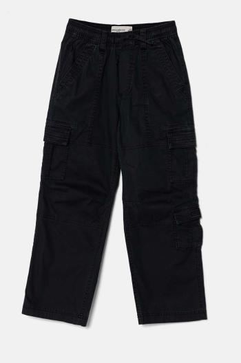 Detské nohavice Abercrombie & Fitch tmavomodrá farba, jednofarebné, KI230-4013