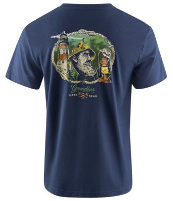 Grundéns tričko dark seas x grundens watchman ss t-shirt dark navy - xl