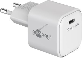 USB-C Power Delivery GaN nano gyorstöltő (45W), fehér - A készlet erejéig!
