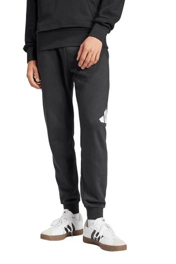 Tepláky adidas Essentials čierna farba, s potlačou, IN6163